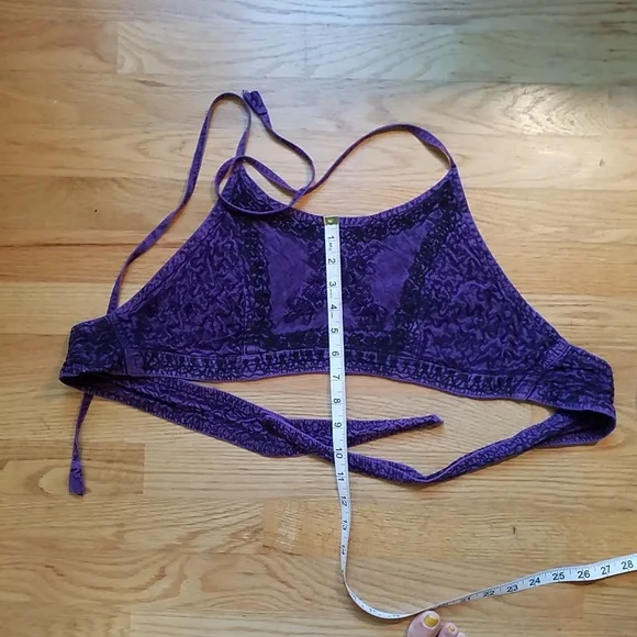 Halter and Wrap Skirt Set India Embroidered Purple Free Size - Picture 10 of 10